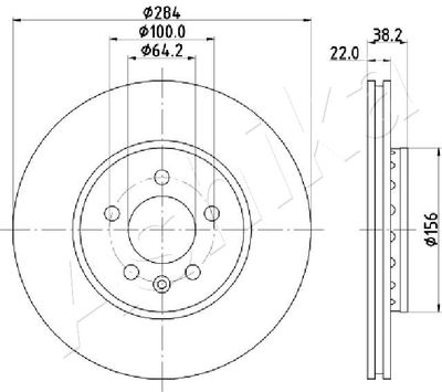 Brake Disc ASHIKA 60-04-442