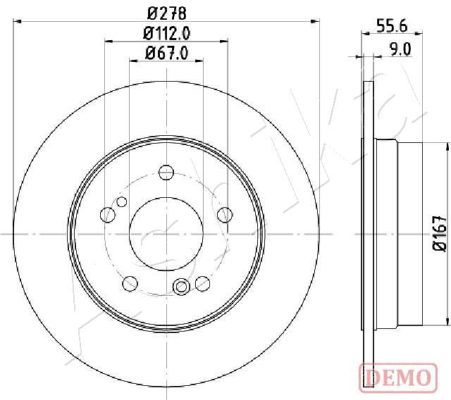 ASHIKA 61-00-0505C Brake Disc