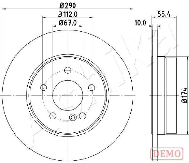 ASHIKA 61-00-0507C Brake Disc