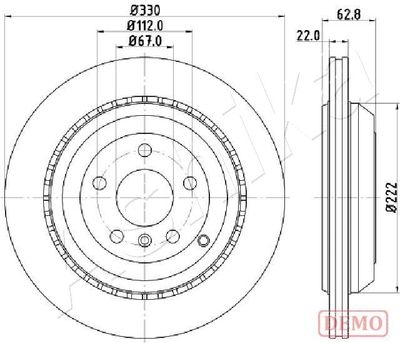 Brake Disc ASHIKA 61-00-0519C