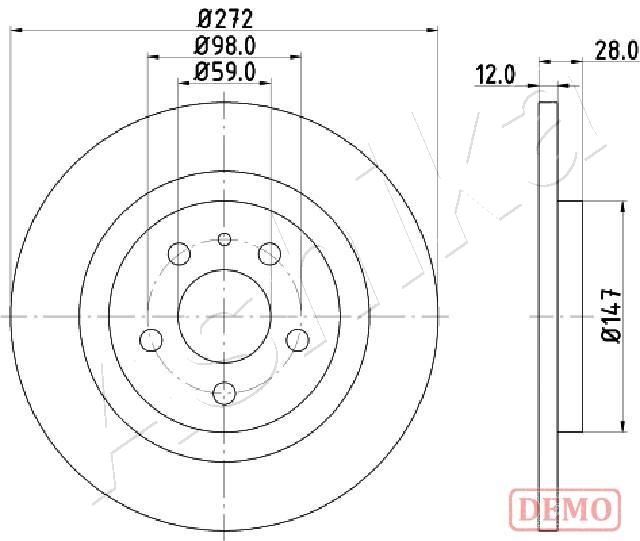 ASHIKA 61-00-0606C Brake Disc