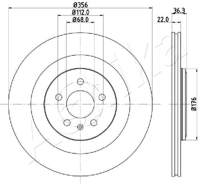 ASHIKA 61-00-0917 Brake Disc
