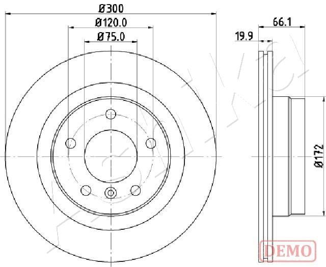 ASHIKA 61-00-0101C Brake Disc