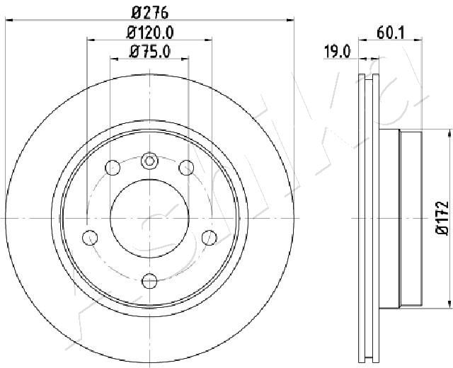 ASHIKA 61-00-0111 Brake Disc