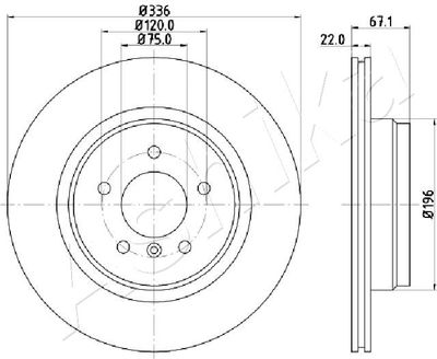 Brake Disc ASHIKA 61-00-0112