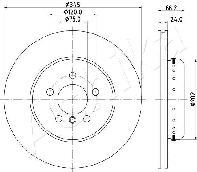 ASHIKA 61-00-0113 Brake Disc