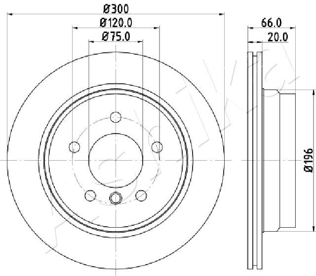 ASHIKA 61-00-0114 Brake Disc
