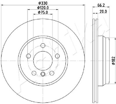 Brake Disc ASHIKA 61-00-0115