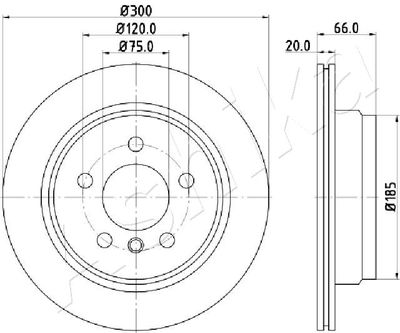 Brake Disc ASHIKA 61-00-0116