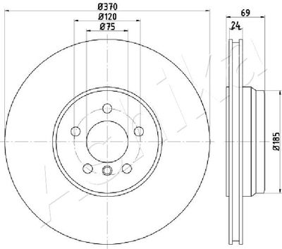Brake Disc ASHIKA 61-00-0125