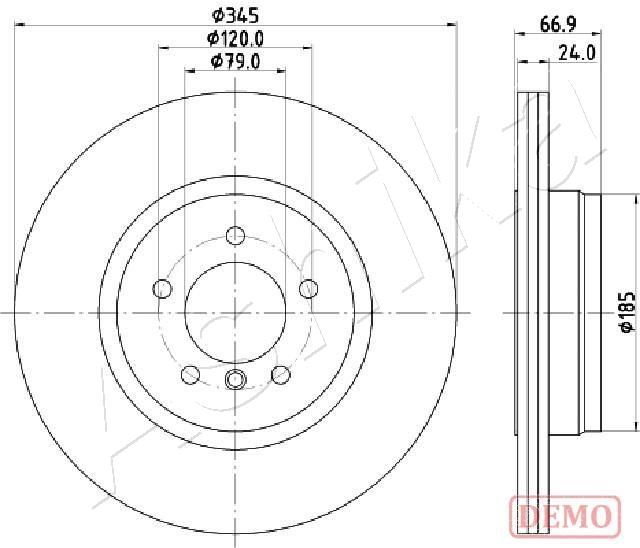 ASHIKA 61-00-0126C Brake Disc