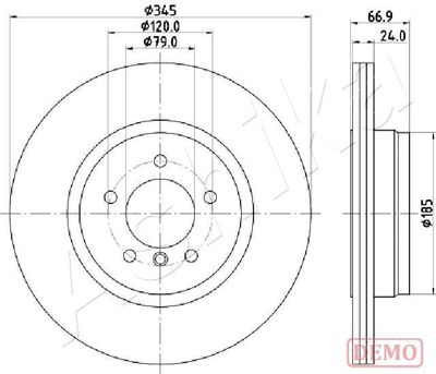 Brake Disc ASHIKA 61-00-0126C