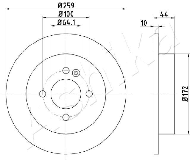 ASHIKA 61-00-0132 Brake Disc