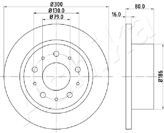 ASHIKA 61-00-0217 Brake Disc