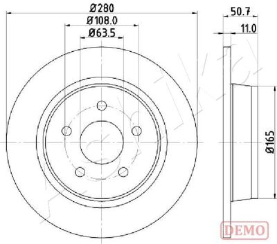 Brake Disc ASHIKA 61-00-0302C