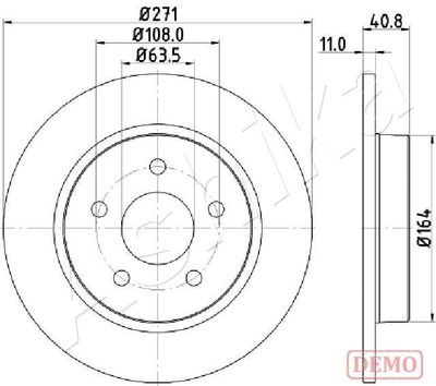 Brake Disc ASHIKA 61-00-0305C