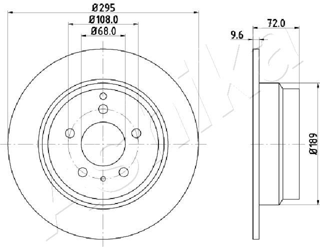 ASHIKA 61-00-0319 Brake Disc