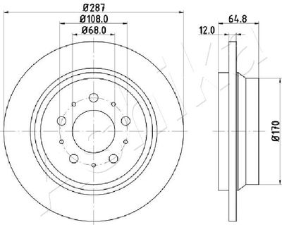 Brake Disc ASHIKA 61-00-0321