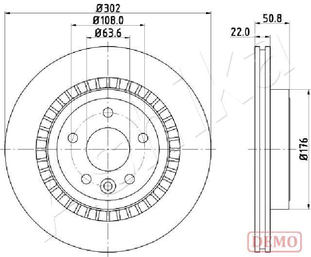 ASHIKA 61-00-0325C Brake Disc