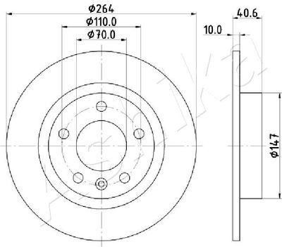 Brake Disc ASHIKA 61-00-0400