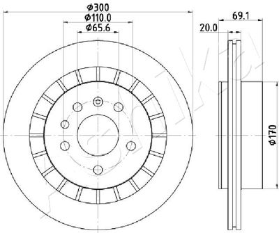 Brake Disc ASHIKA 61-00-0409