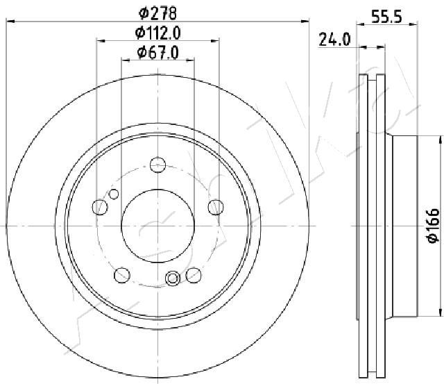 ASHIKA 61-00-0506 Brake Disc