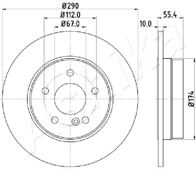 ASHIKA 61-00-0507 Brake Disc