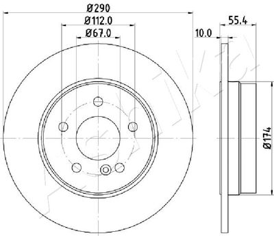 Brake Disc ASHIKA 61-00-0507