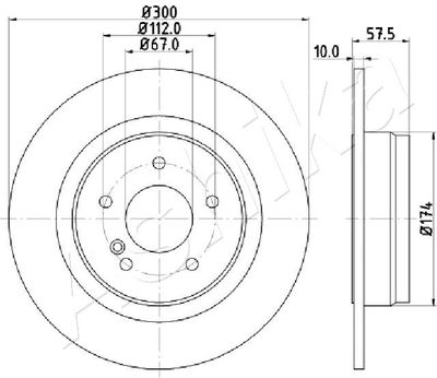 Brake Disc ASHIKA 61-00-0509