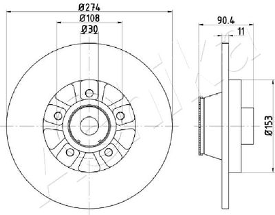 Brake Disc ASHIKA 61-00-0511