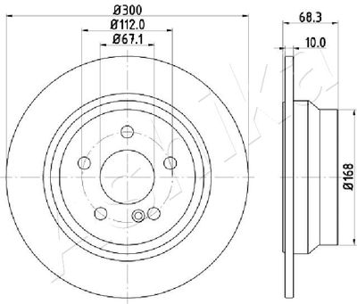 Brake Disc ASHIKA 61-00-0513