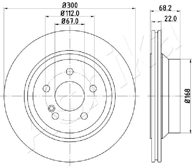 ASHIKA 61-00-0514 Brake Disc
