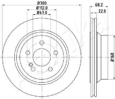 Brake Disc ASHIKA 61-00-0514