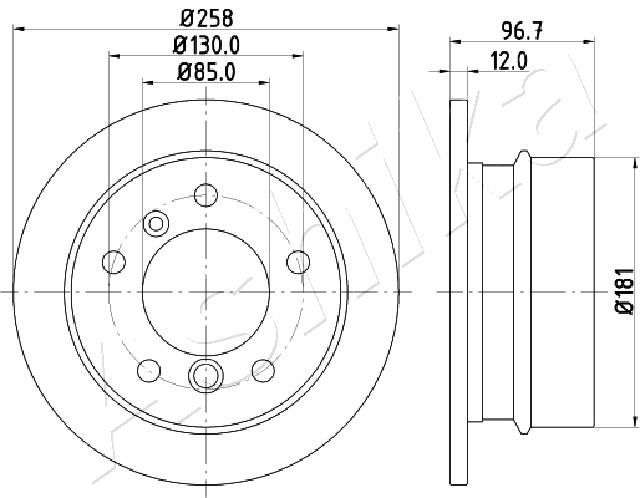 ASHIKA 61-00-0518 Brake Disc