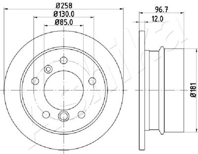 Brake Disc ASHIKA 61-00-0518