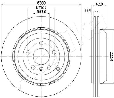 Brake Disc ASHIKA 61-00-0519