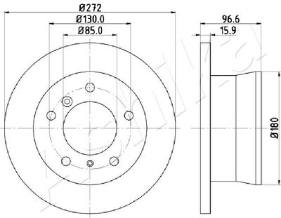 Brake Disc ASHIKA 61-00-0526