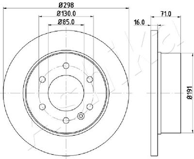 Brake Disc ASHIKA 61-00-0527