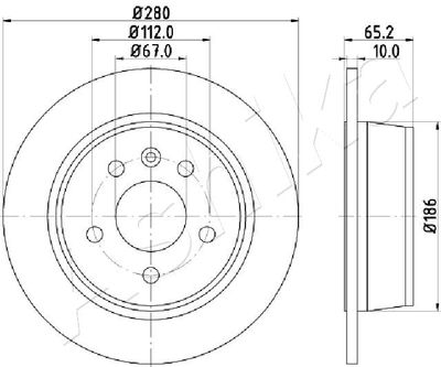 Brake Disc ASHIKA 61-00-0530