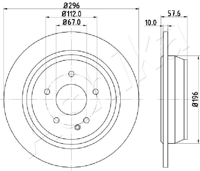 ASHIKA 61-00-0532 Brake Disc