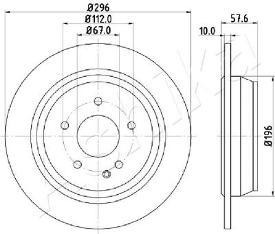 Brake Disc ASHIKA 61-00-0532