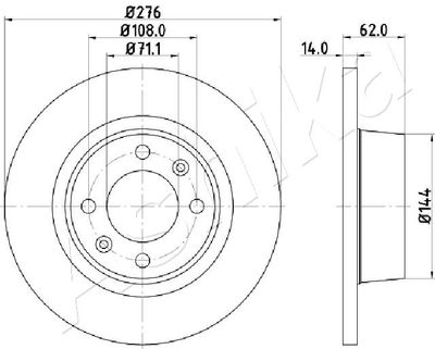 Brake Disc ASHIKA 61-00-0604