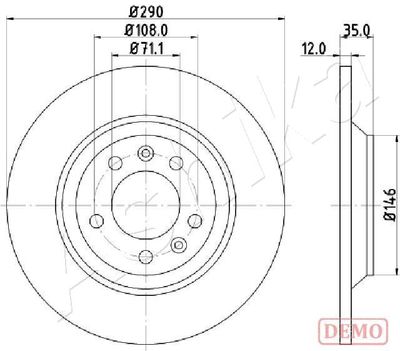 Brake Disc ASHIKA 61-00-0605C