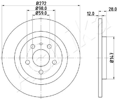 Brake Disc ASHIKA 61-00-0606