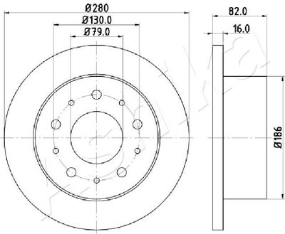 Brake Disc ASHIKA 61-00-0611