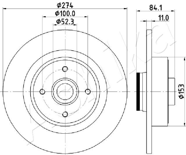 ASHIKA 61-00-0703 Brake Disc