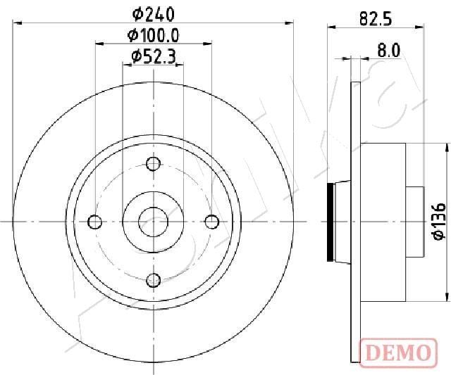 ASHIKA 61-00-0712C Brake Disc