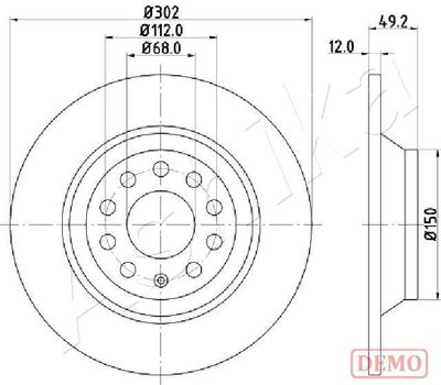 Brake Disc ASHIKA 61-00-0915C