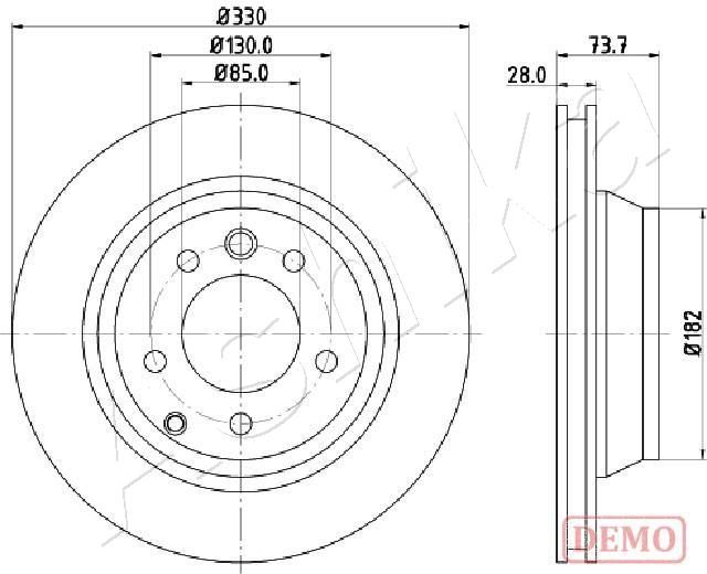 ASHIKA 61-00-0918C Brake Disc
