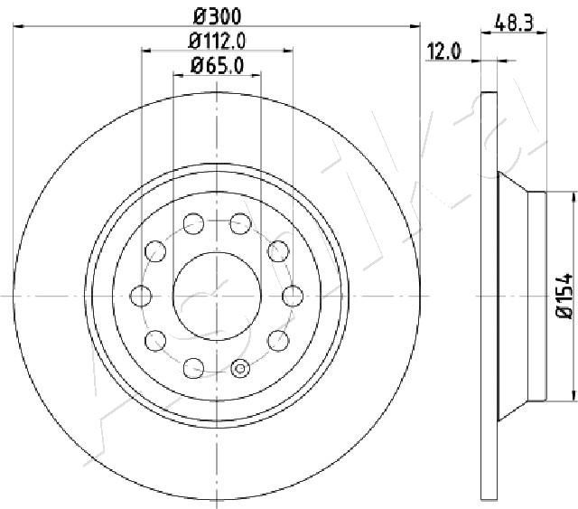 ASHIKA 61-00-0920 Brake Disc